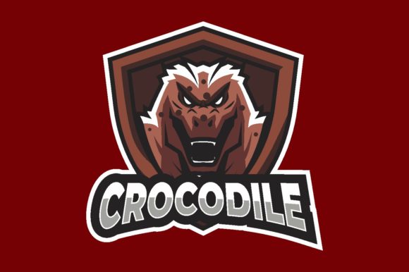 Crocodile Illustration Logo Graphic: A Versatile Design for Your Gaming Brand