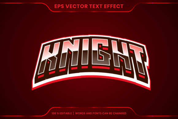 Editable Text Effect - Knight Text Style
