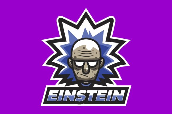 Einstein Illustration Logo Graphic: A Versatile Design for Gaming and Beyond