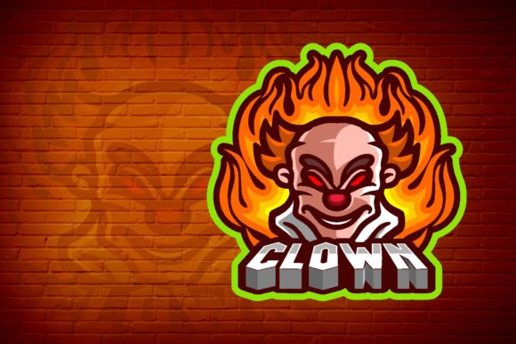 Enhance Your Gaming Brand with the Clown E-Sport Logo Graphic