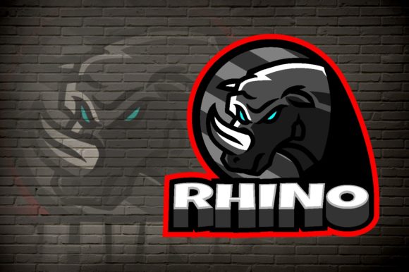 Enhance Your Gaming Brand with the Rhino E-Sport Logo Graphic