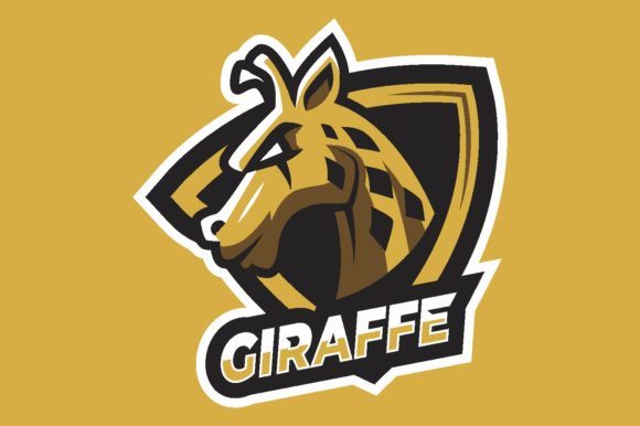 Giraffe Illustration Logo for Gaming Teams