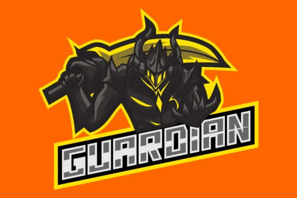 Guardian Illustration Logo Graphic: A Versatile and High-Quality Design for Your Gaming Team