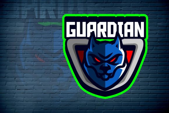 Guardian Wolf E-Sport Logo Graphic: A Versatile Design for Your Gaming Team
