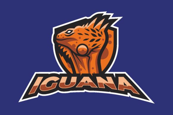 Iguana Illustration Logo Graphic: A Versatile Design for Your Gaming and Branding Needs