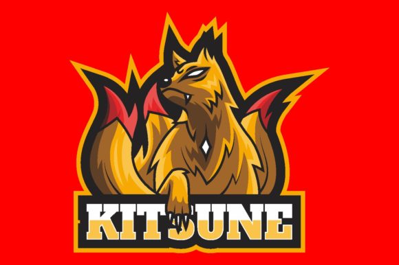 Kitsune Illustration Logo Graphic: A Versatile and Dynamic Design for Modern Gaming Brands