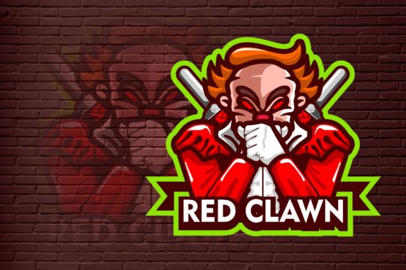 Red Clown E-Sport Logo for Your Gaming Brand