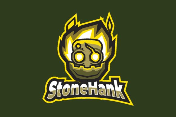 Stone Hank Illustration Logo Graphic: A Versatile Choice for Gaming and E-sport Teams
