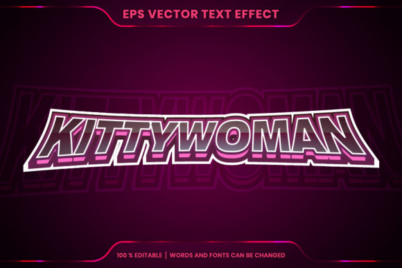 Text Effect in Kitty Woman Words: A Stylish Font
