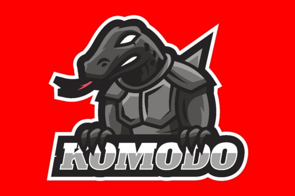 Unleash Your Gaming Brand with the Komodo Illustration Logo Graphic