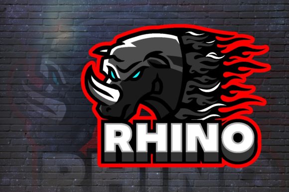 Unleash Your Gaming Team's Identity with the Rhino E-Sport Logo Graphic Vector