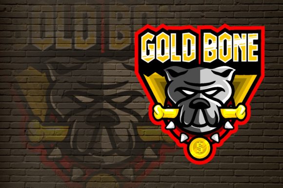 Unleash Your Gaming Team's Potential with the Gold Bone E-Sport Logo Graphic