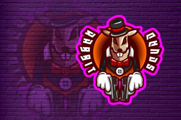 Unlock Your Gaming Brand with the Rabbit Squad E-Sport Logo Graphic
